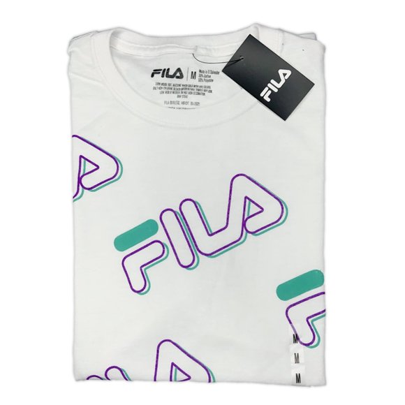 NWT FILA MEN'S WHITE CREW NECK SHORT SLEEVE T-SHIRT SIZE S - Picture 5 of 5